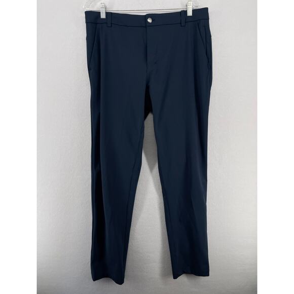 LULULEMON Pants Mens 34 Commission Classic Warpstreme Performance Chino Blue